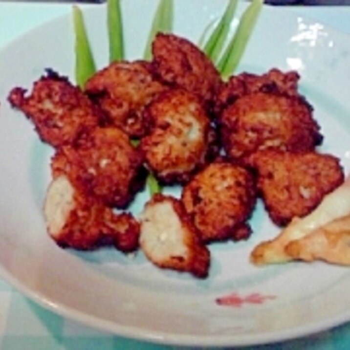 すりおろし蓮根と鶏挽き肉のフワフワ落とし揚げ レシピ 作り方 By Ponta634 楽天レシピ